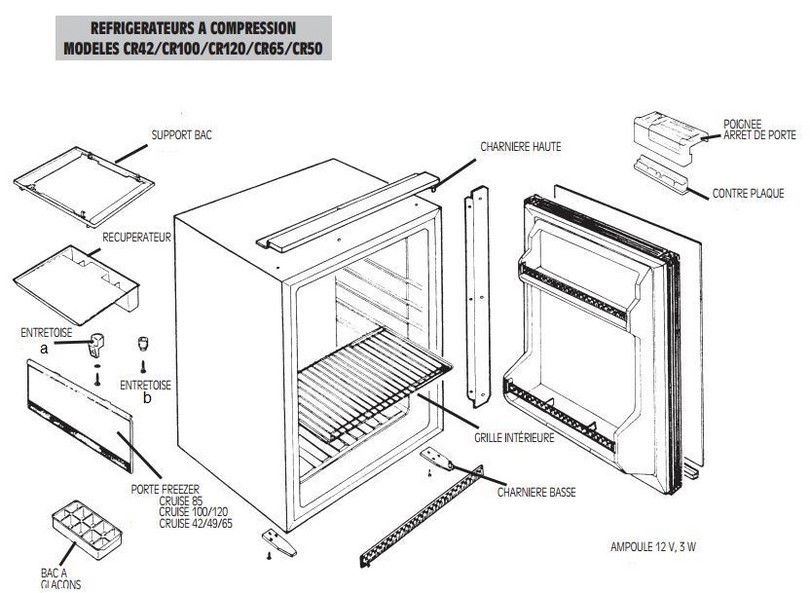 Pièces frigos  CR42/CR100/CR120/CR65/CR50