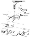 Pièces WC Fiamma bi pot 1513 / 1520